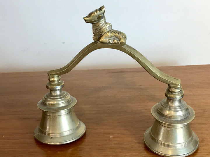 DOUBLE BRASS BELLS WITH HANDLE